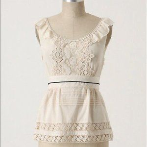 Anthropologie Floreat silk cotton lace blouse 2